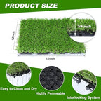 VANCASTLE Artificial Grass Tiles Interlocking Turf Squares Deck 9 Pack - Image 2