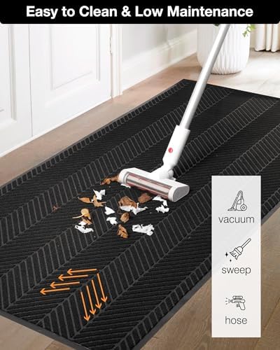 4′ x 8′ Heavy Duty Front Door Mat Indoor Outdoor, Large Entry Rug - Image 4