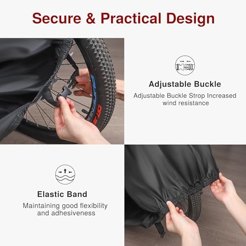Puroma Bike Cover Waterproof Outdoor Bicycle Windproof Cover - Image 3