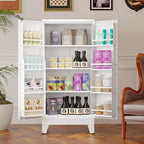 GAIOUS Metal Kitchen Pantry Cabinet, Food Storage Cabinets White Cupboard - Image 3