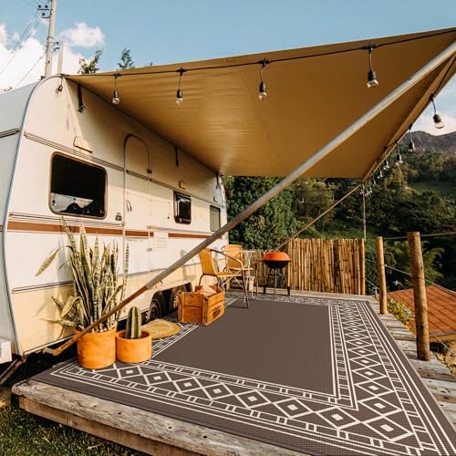 GENIMO Outdoor Rug, Waterproof Plastic Rugs 10'x14' - Image 2