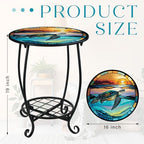 Cinnvoice Outdoor Side Table Small End Patio Porch Table - Image 3