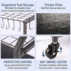 UU-Major Garden Tool Organizer for Garage Corner, Free Standing Yard Tools Rack - Image 4