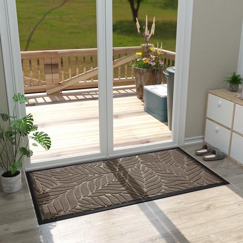 Yimobra Large Leaf Pattern Door Mat, 47 x 24 in - Image 3