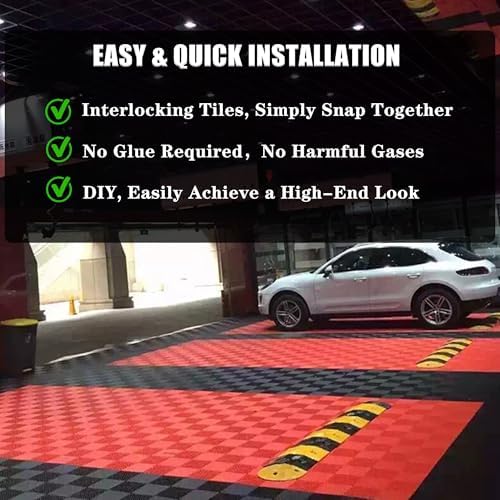 Interlocking Garage Floor Tiles, Rigid Drainage 16"x16" Gray 12-Pack - Image 5