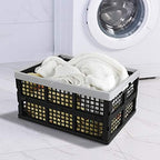 Kekow 30 L Black Plastic Collapsible Storage Basket - Image 4