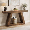 Tribesigns Farmhouse Console Table, 55-Inch Rustic Sofa Table by Tribesigns