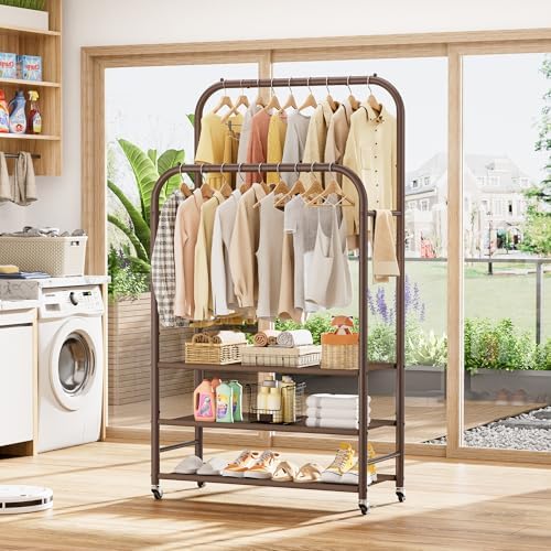 HOMIDEC Clothes Rack, Double Rods Clothing Rack - Image 7