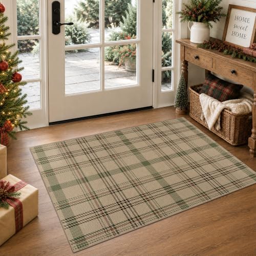 JTJ Easy Jute 3x4 Entryway Rug, Sage Green Plaid by JTJ