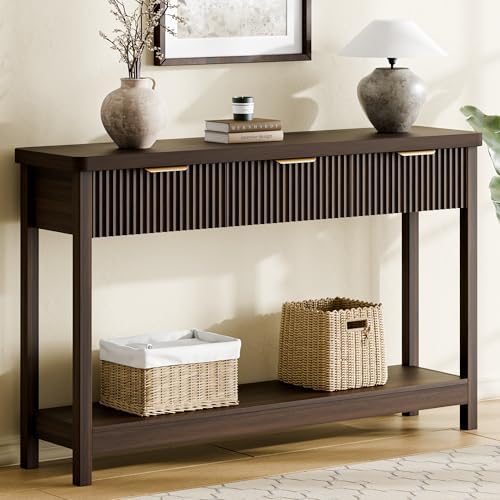 Lulive Fluted Console Table, 51 Inch Entryway Table by Lulive