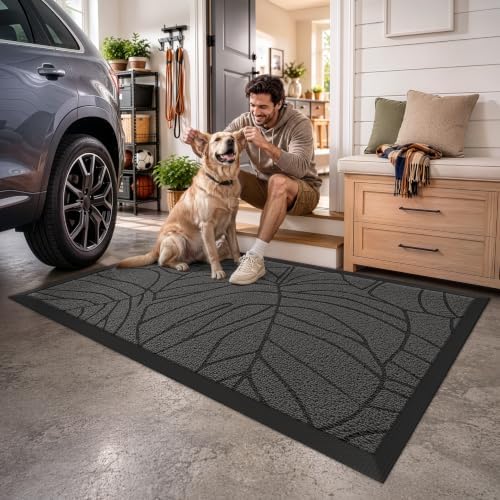 LUMI Outdoor Door Mat Traps & Hides Dirt 35.5x59, Outside Entrance - Image 4