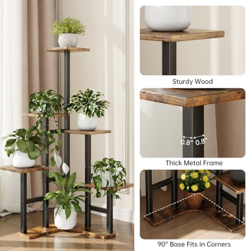 Yzosvki Corner Plant Stand Indoor Set of 2 - Image 3
