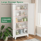 Bevivog 71" Kitchen Pantry Cabinet, Metal Storage Cabinet - Image 3