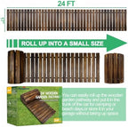 RELIANCER 24' Wooden Garden Pathway, Outdoor Roll Out Walkway, Patio Footpath - Image 2