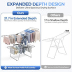 APEXCHASER Large Stainless Steel Clothes Drying Rack, Generous Drying Area - Image 3