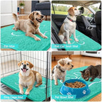 OLANLY Dog Door Mat for Muddy Paws 30x20, Paw Print Design Chenille Mud Mat - Image 7