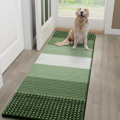 Kitinjoy Indoor Outdoor Door Mat, 59x20 Non-Slip Dirt Trapper Doormats by Kitinjoy