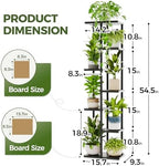 Bamworld Plant Stand 7 Tier Tall Corner Metal Shelf Black - Image 4