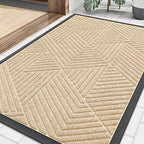 Smiry Front Door Mat Outside Entrance, Low Profile Rubber Doormat by Smiry