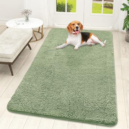 OLANLY Dog Door Mat for Muddy Paws 59x32, Super Absorbent Chenille Mud Mat by OLANLY