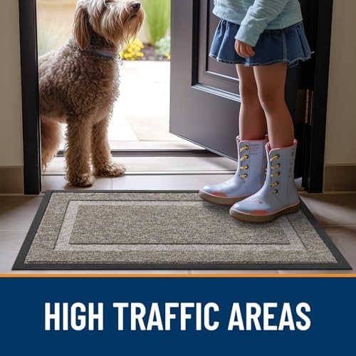 OLANLY Front Door Mat Outside 59x34, All-Season Heavy-Duty Rubber Doormat - Image 6
