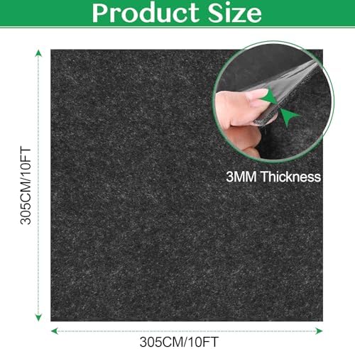 ToLanbbt Outdoor Storage Shed Floor Mat, 10 x 10 FT Waterproof Carport Mat - Image 2