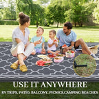 GlowSol Reversible Outdoor Rug 8x10 ft Clearance, Waterproof Outdoor Plastic - Image 5
