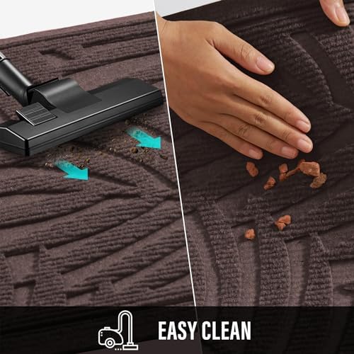 HIYARD Front Door Mat, Absorbent Resist Dirt Welcome Door Mat Indoor Outdoor - Image 6