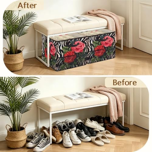 Red Roses Shoe Organizer for Closet - Image 5