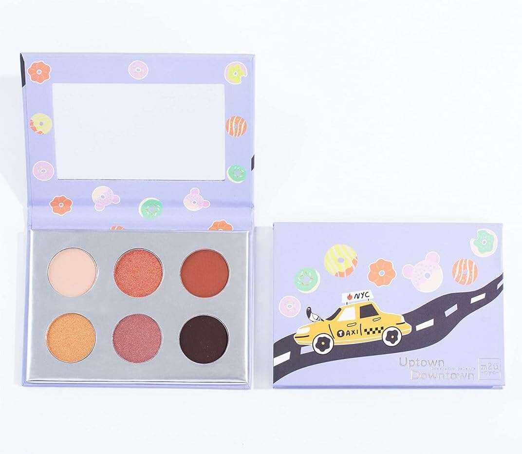 M2U NYC Eyeshadow Palette, Eye Shadow, Makeup Palette, Eye Shadow Palette Makeup, Makeup Palettes, 6 Tones/Shades, Multiple Colors from Nude to Bold (Warm Neutrals)
