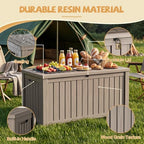 EFU Outdoor Storage Box Waterproof, 330 Gal Gen 2 Resin Deck Box Gas Struts - Image 3