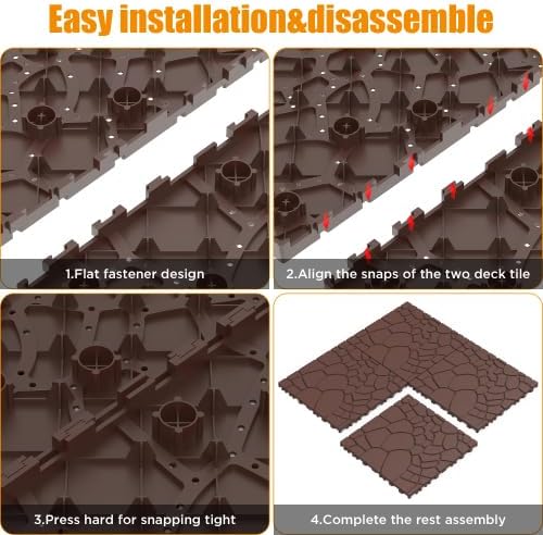 Plastic Interlocking Patio Deck Tiles - Image 4