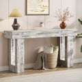 Tribesigns 63-Inch Long Console Table, Wooden Rectangular Sofa Table Behind The by Tribesigns