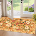 DUKINO 2x4 Entryway Rug, Floral Washable Kitchen Rugs Non Slip by DUKINO