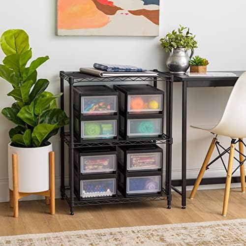 IRIS USA 8-Pack, 6 Qt. Small Stacking Drawer Storage Organizer - Image 5