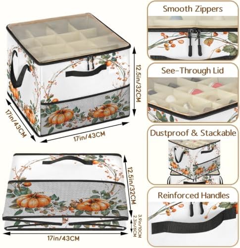 Pumpkins Wreath Shoe Organizer for Closet - Image 3