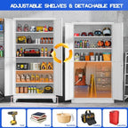 GAIOUS 79" Tall Metal Pantry Storage Cabinet - Image 4