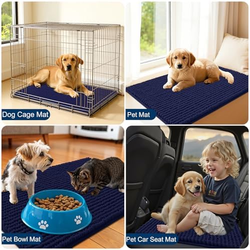 OLANLY Dog Door Mat for Muddy Paws 70x24, Extra Absorbent Chenille Mud Mat - Image 6