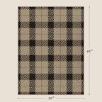JTJ Easy Jute 3x4 Entryway Rug, Washable Non Slip Farmhouse Plaid - Image 2