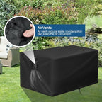 Outdoor Fire Pit Cover Rectangular Waterproof-34x24x22" - Image 5
