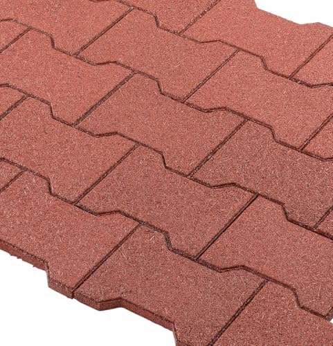 Playsafer Rubber Garden Pavers ¾” Thick Interlocking Safety Tiles - Image 5