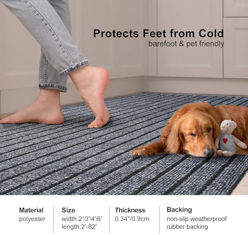2Ft x 6Ft Outdoor Runner Rug Non Slip Carpet Runner Rubber Backing - Image 6