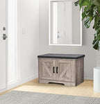 HOMSHO Farmhouse Shoe Storage Bench - Image 2