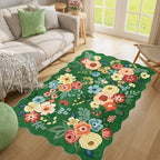 DUKINO 3x5 Area Rugs, Non Slip Floral Washable Rug - Image 3