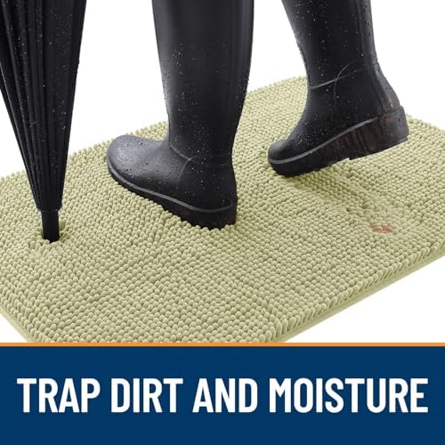 OLANLY Dog Door Mat for Muddy Paws 45x27, Super Absorbent Chenille Mud Mat - Image 2
