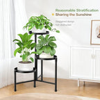 3 Tier Metal Corner Plant Stand Indoor Outdoor, 10 Inch Wide Tray - Image 6