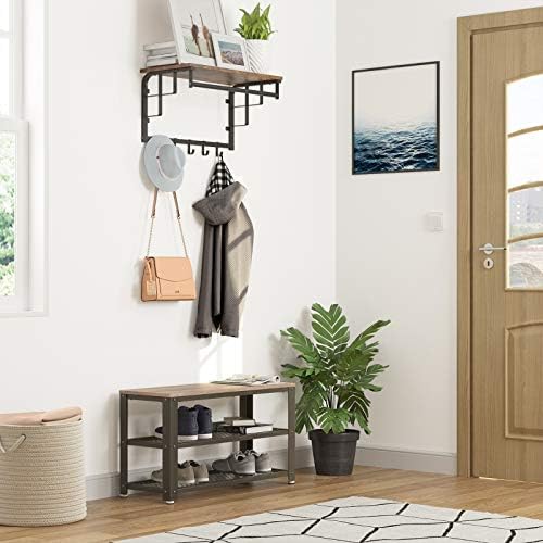 VASAGLE 3-Tier Shoe Rack, Storage Bench - Image 5