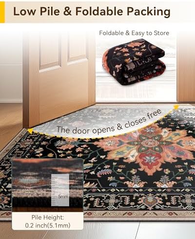 RELEANY Washable Area Rug, Runner 2'x7' - Image 5