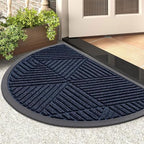 Smiry Half Circle Front Door Mat Outside Entrance, Rubber Doormat by Smiry