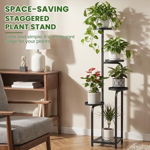 TOSKING Tall 5-Tier Square Plant Stand Indoor Outdoor - Image 4